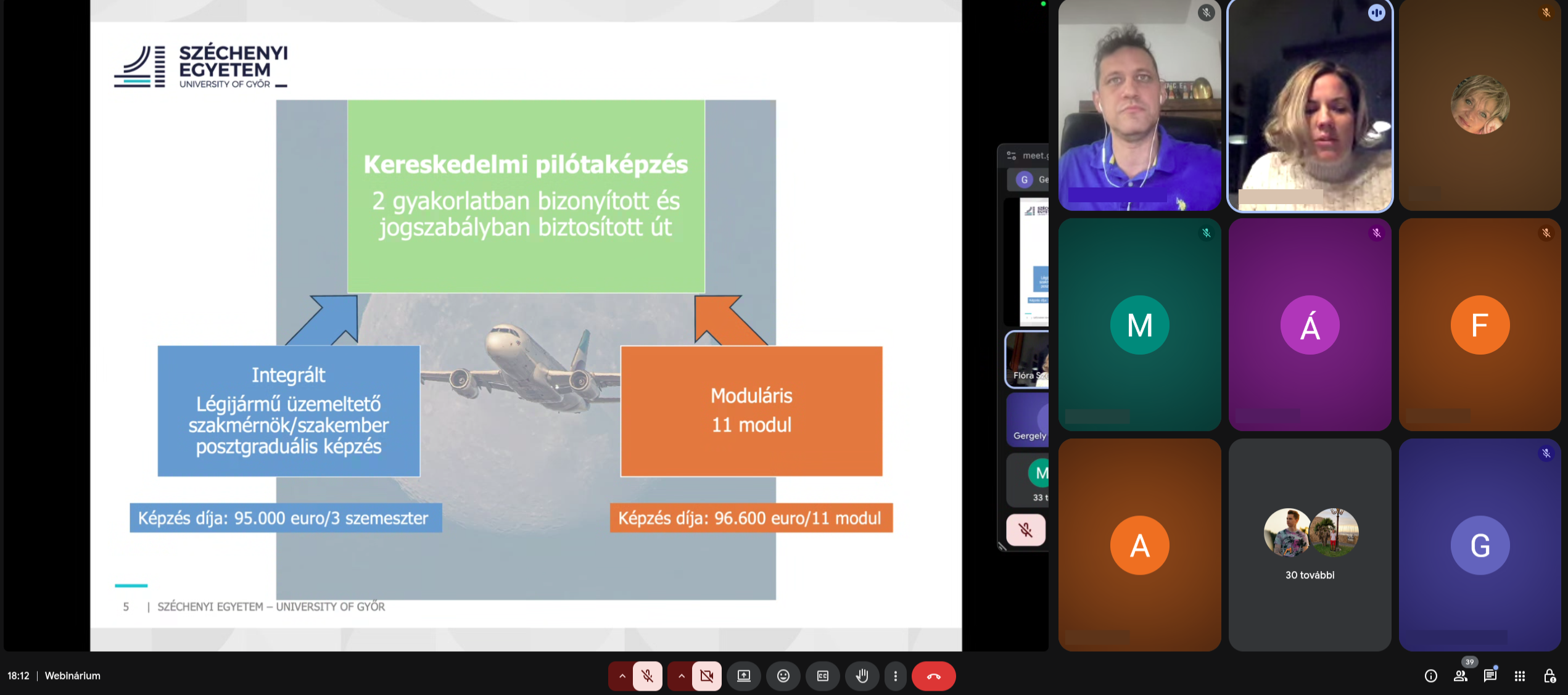 kereskedelmi pilótaképzés webinárium